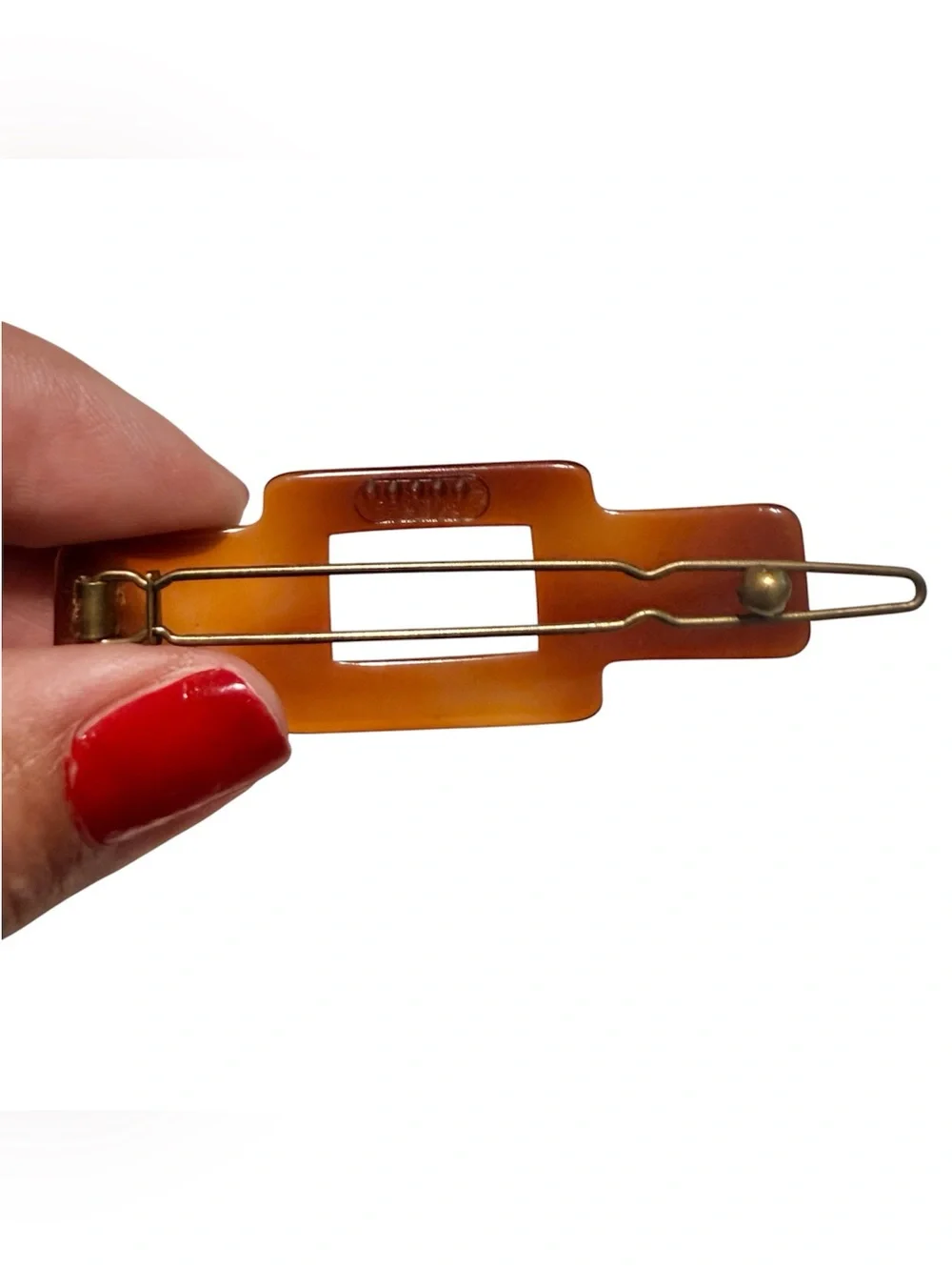 1960’s French Hair Clip Barrette in Tortoiseshell, Mod Hair Clip, 2.5” Long